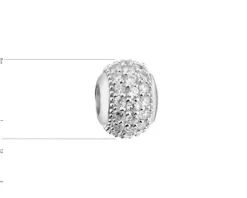 Zawieszka srebrna beads z cyrkoniami