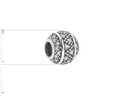 Zawieszka srebrna beads z cyrkoniami