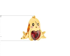 Zawieszka srebrna beads z cyrkonią i emalią - ptak