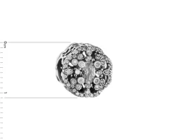 Zawieszka srebrna beads z cyrkoniami