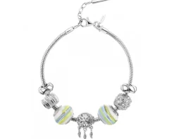 Zawieszka srebrna beads z cyrkoniami