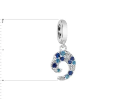 Zawieszka srebrna beads z cyrkoniami