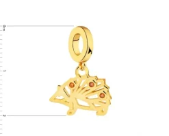 Zawieszka srebrna beads z cyrkoniami - jeż