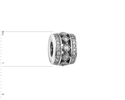 Zawieszka srebrna beads z cyrkoniami