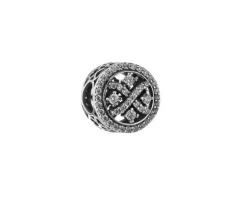 Zawieszka srebrna beads z cyrkoniami