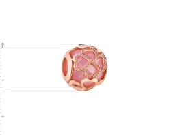 Zawieszka srebrna beads z cyrkonią - koniczyna