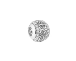 Zawieszka srebrna beads z cyrkoniami