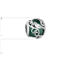 Zawieszka srebrna beads z cyrkonią - ptak