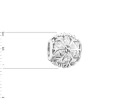 Zawieszka srebrna beads z cyrkoniami - kwiat