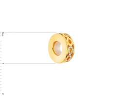 Zawieszka srebrna beads z cyrkoniami - stoper - nieskończoność