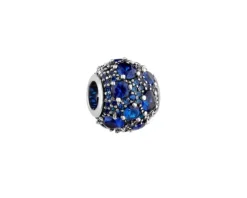 Zawieszka srebrna beads z cyrkoniami