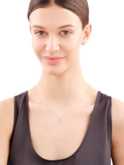 Zawieszka srebrna z cyrkoniami - serce