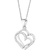 Zawieszka srebrna z cyrkoniami - serce