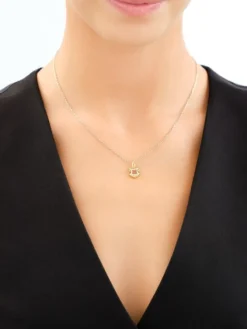 Zawieszka srebrna z cyrkoniami i emalią - Harry Potter, Hogwart, Warner Bros. Discovery