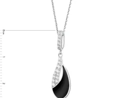 Zawieszka srebrna z cyrkoniami i emalią