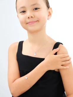 Zawieszka srebrna z cyrkoniami i emalią - Harry Potter, sowa Hedwiga, Warner Bros. Discovery