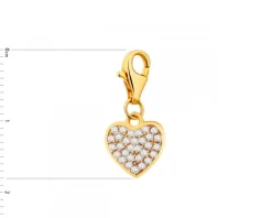Zawieszka srebrna z cyrkoniami charms - serce