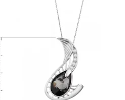 Zawieszka srebrna z cyrkoniami i szkłem