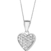 Zawieszka srebrna z cyrkoniami - serce