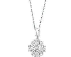 Zawieszka srebrna z cyrkoniami - rozeta