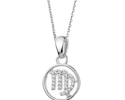 Zawieszka srebrna z cyrkoniami - Panna