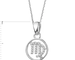 Zawieszka srebrna z cyrkoniami - Panna