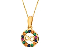 Zawieszka srebrna z cyrkoniami - nieskończoność, koło