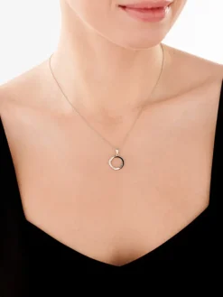 Zawieszka srebrna z cyrkoniami i emalią - koło