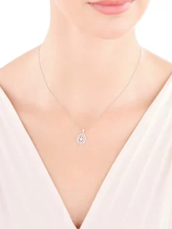 Zawieszka srebrna z cyrkoniami - rozeta