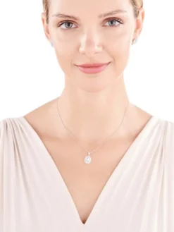 Zawieszka srebrna z cyrkoniami - rozeta