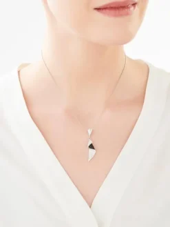 Zawieszka srebrna z cyrkoniami i szkłem