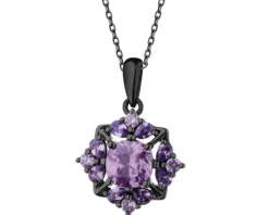 Zawieszka srebrna z cyrkoniami - rozeta