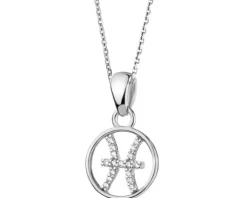 Zawieszka srebrna z cyrkoniami - Ryby