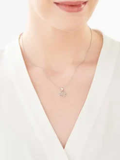 Zawieszka srebrna z cyrkoniami - Wodnik