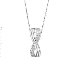 Zawieszka srebrna z cyrkoniami - nieskończoność