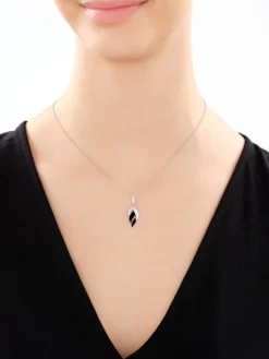 Zawieszka srebrna z cyrkoniami i emalią