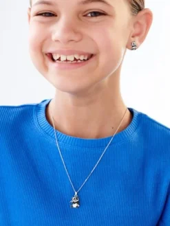 Zawieszka srebrna z emalią - panda