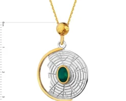 Zawieszka srebrna z kamieniem jubilerskim