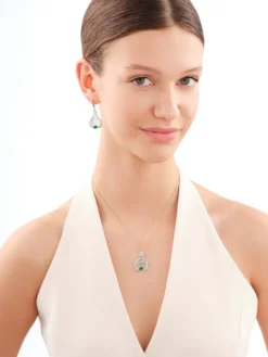 Zawieszka srebrna z kamieniem jubilerskim