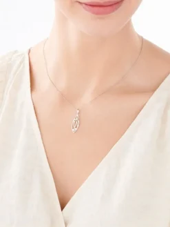 Zawieszka srebrna z perłą i cyrkoniami