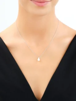 Zawieszka srebrna z perłą i cyrkoniami