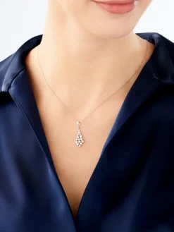 Zawieszka srebrna z perłami i cyrkoniami