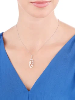 Zawieszka srebrna z perłami i cyrkoniami