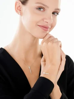 Zawieszka srebrna z perłami i cyrkoniami