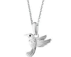 Zawieszka srebrna ze spinelem i cyrkonią - koliber