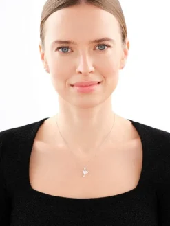 Zawieszka srebrna ze spinelem i cyrkonią - koliber