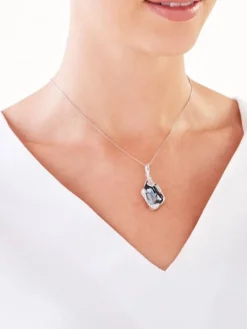 Zawieszka srebrna ze szkłem