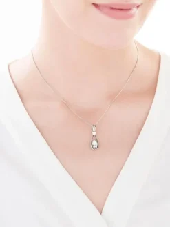 Zawieszka srebrna ze szkłem