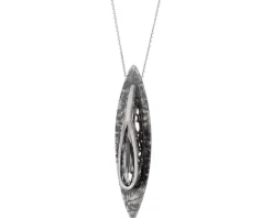 Zawieszka srebrna ze szlifowanym szkłem