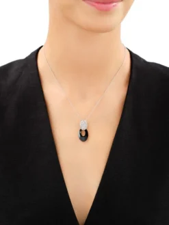 Zawieszka srebrna ze szlifowanym szkłem